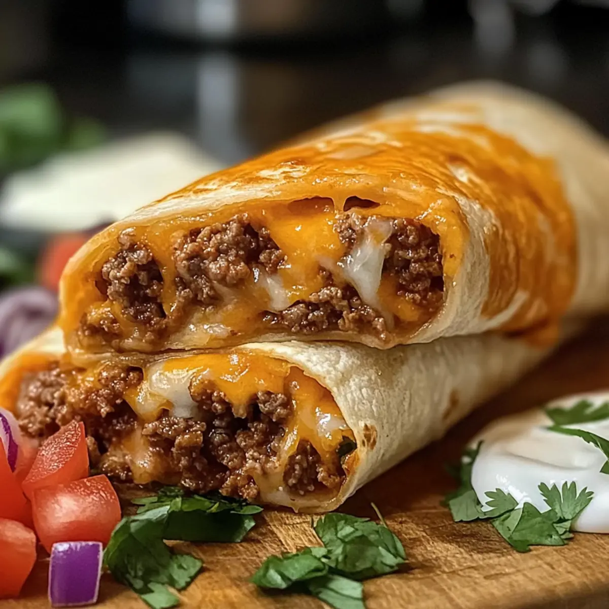 Fleischiger Schmelz Burrito