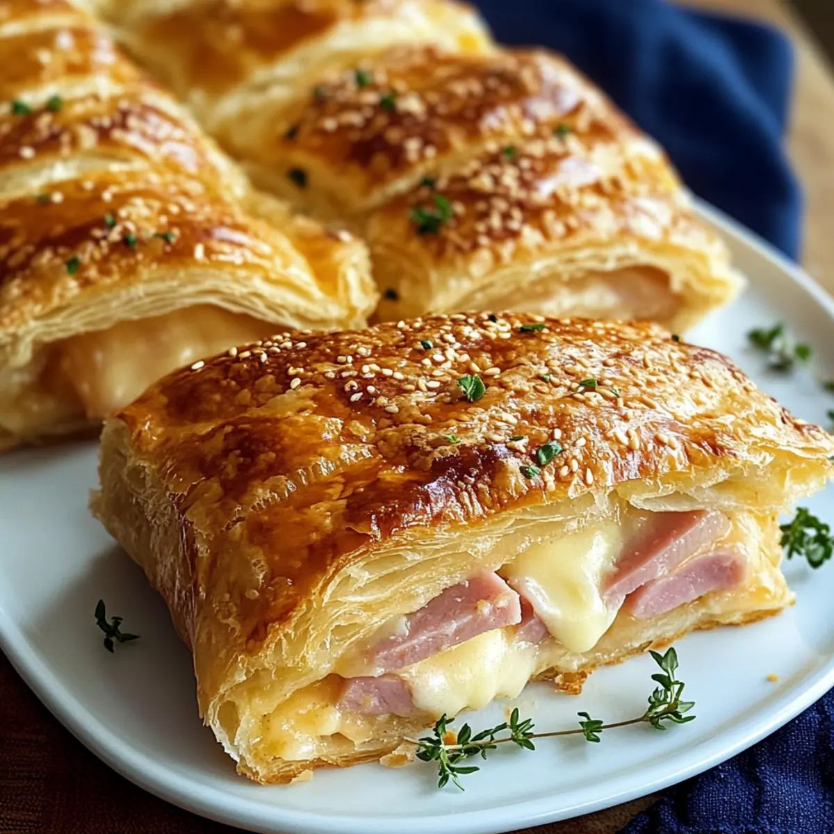 BlA¤tterteig gefA¼llt mit Schinken und KA¤se uwoc6f