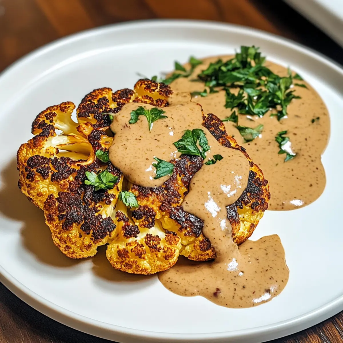 Blumenkohlsteak mit Pfefferrahmsauce h6uhul