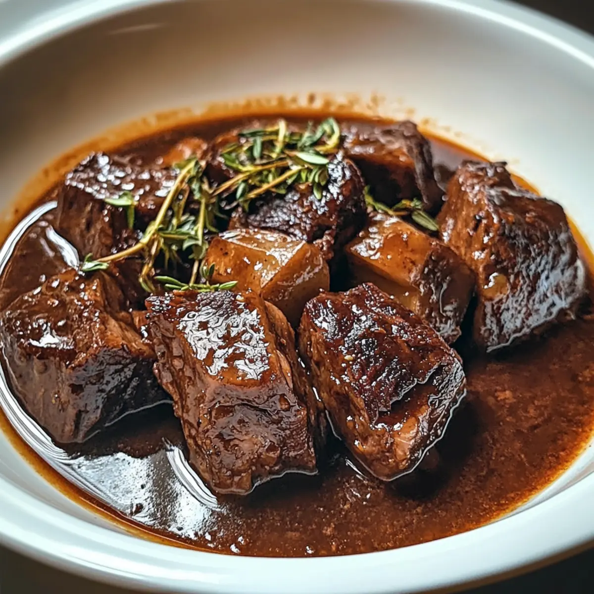 Bourbon-braised Rindfleisch