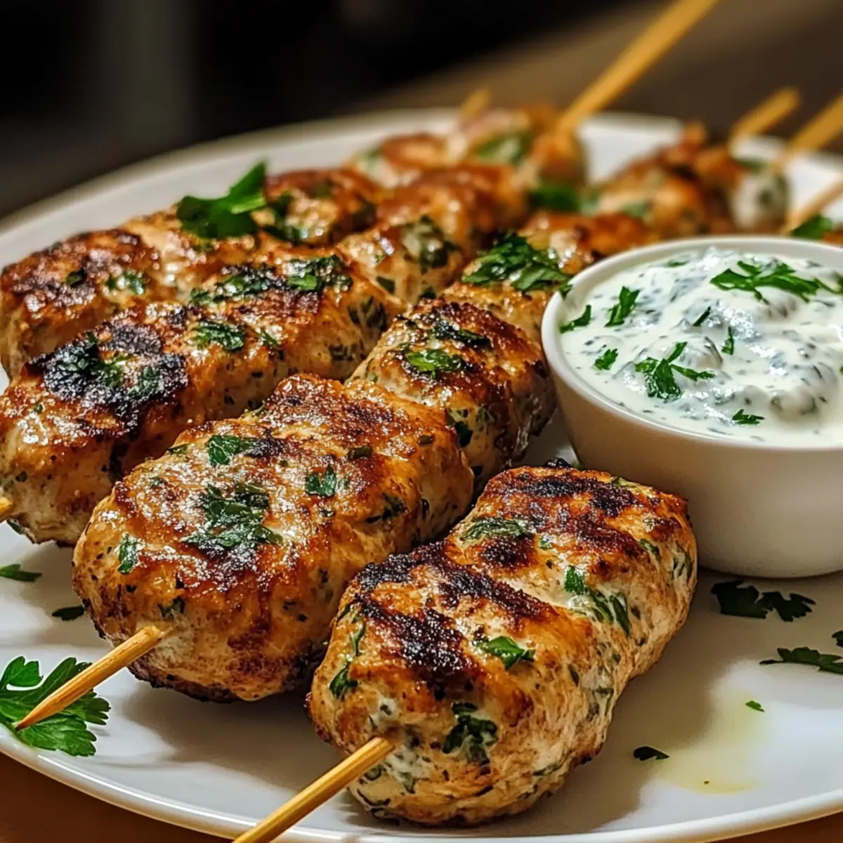 Chicken Kofta Garlic Yogurt Sauce r4gbu8