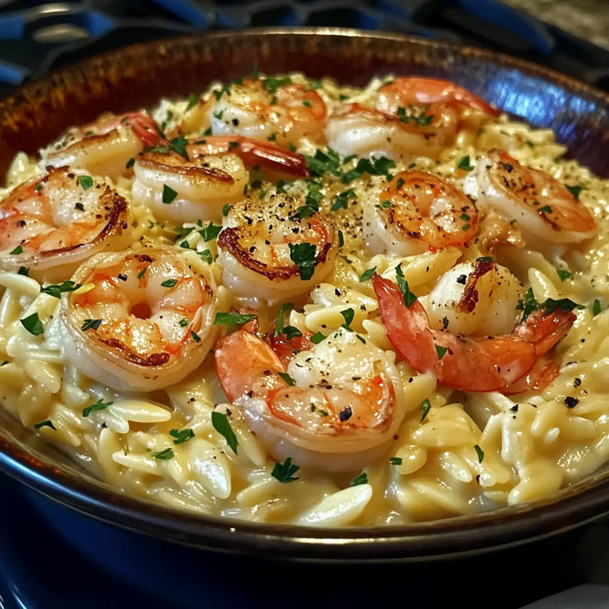 Creamy Garlic Shrimp Orzo Recipe huye5u