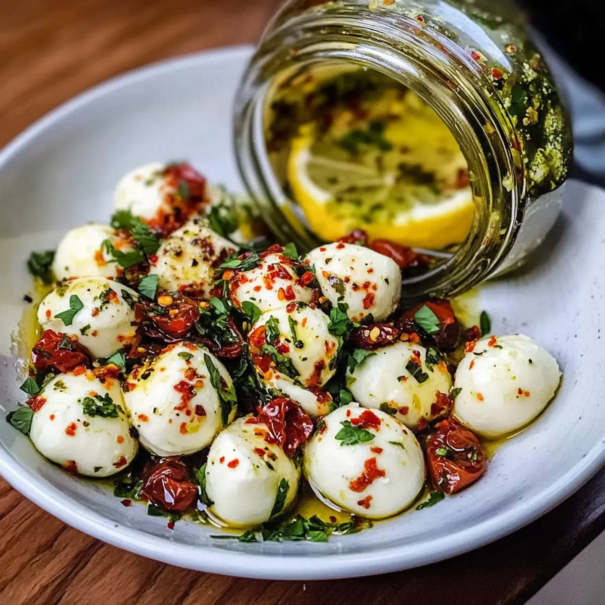 Eingelegter Mozzarella