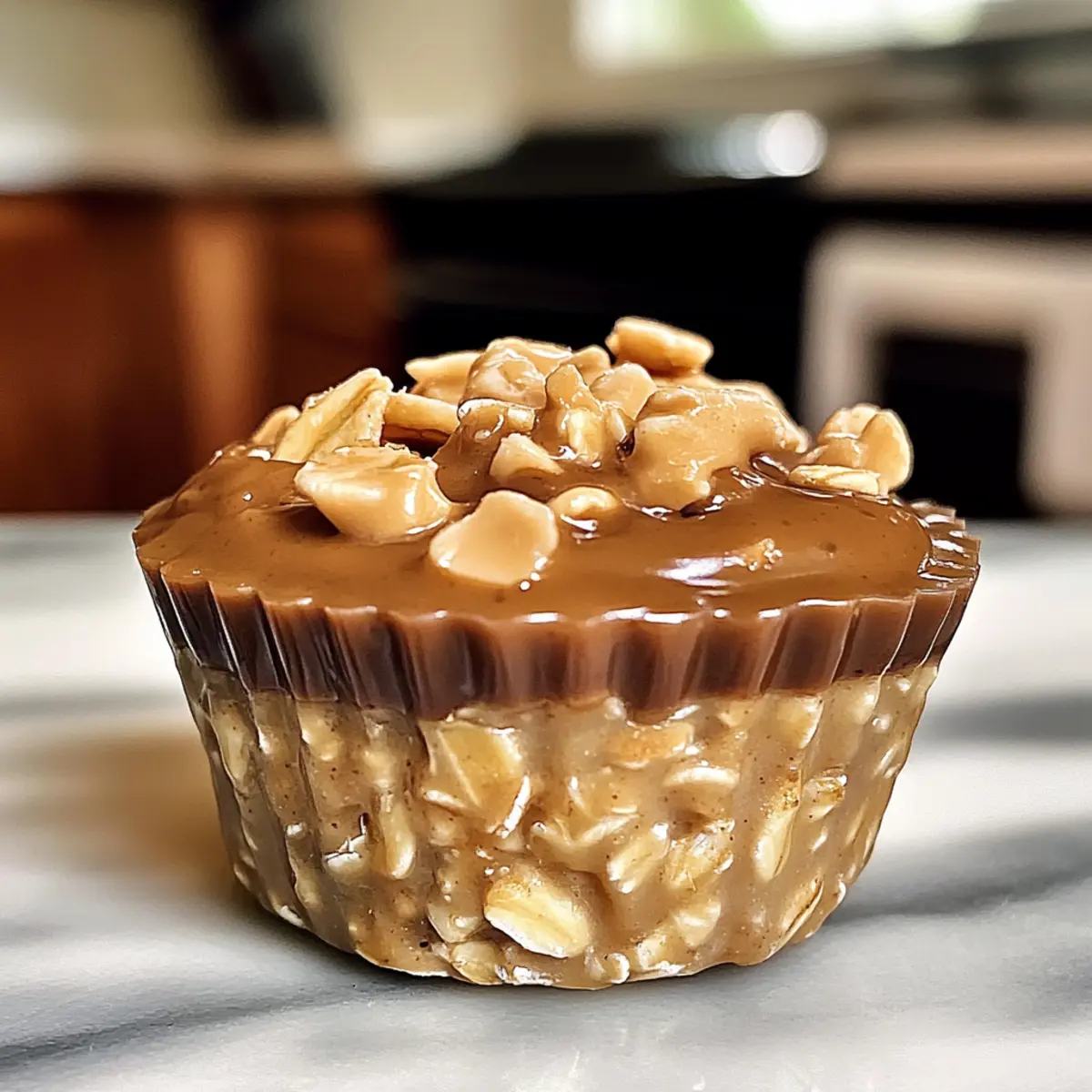 Erdnussbutter Protein Haferflocken Cups bnhkof