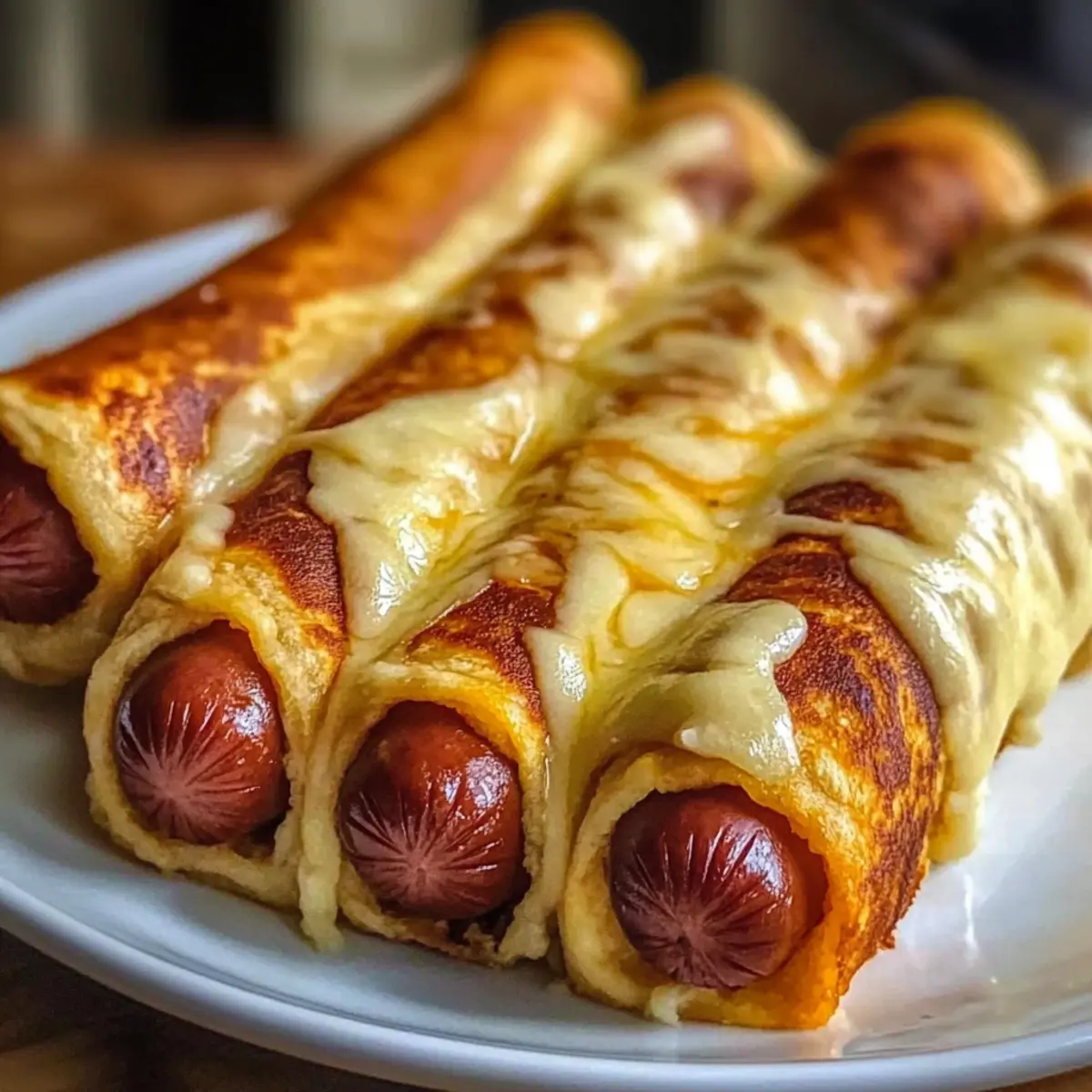 Gebackene Hot Dogs in Tortilla dzkgyt