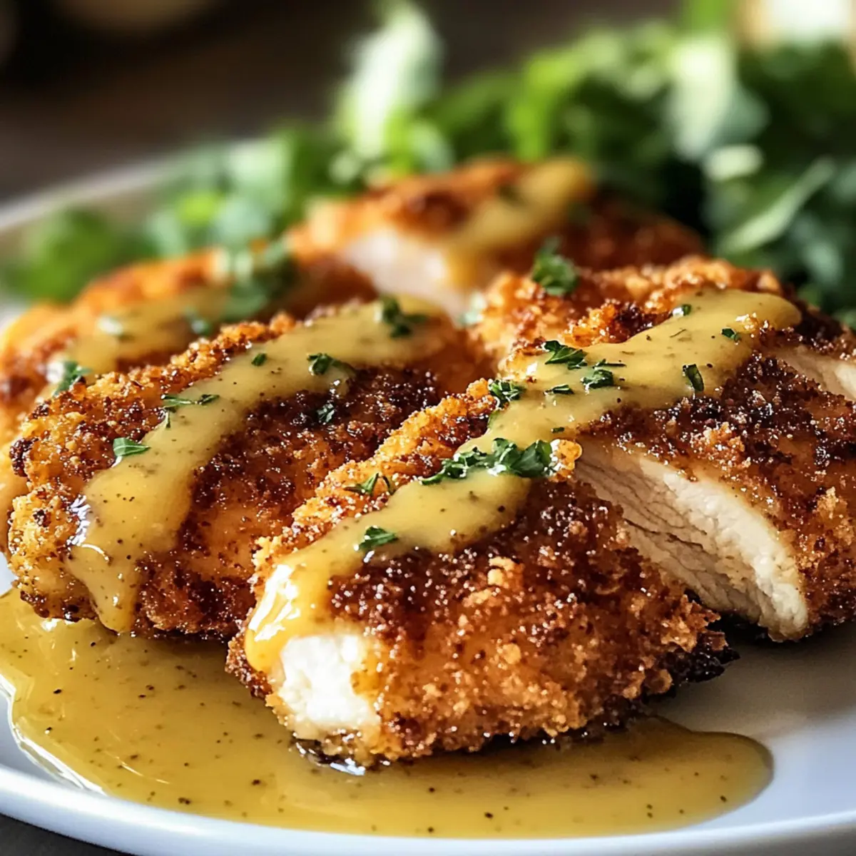 HA¤hnchen mit Brezelkruste und Honig Senf Sauce sppfi3