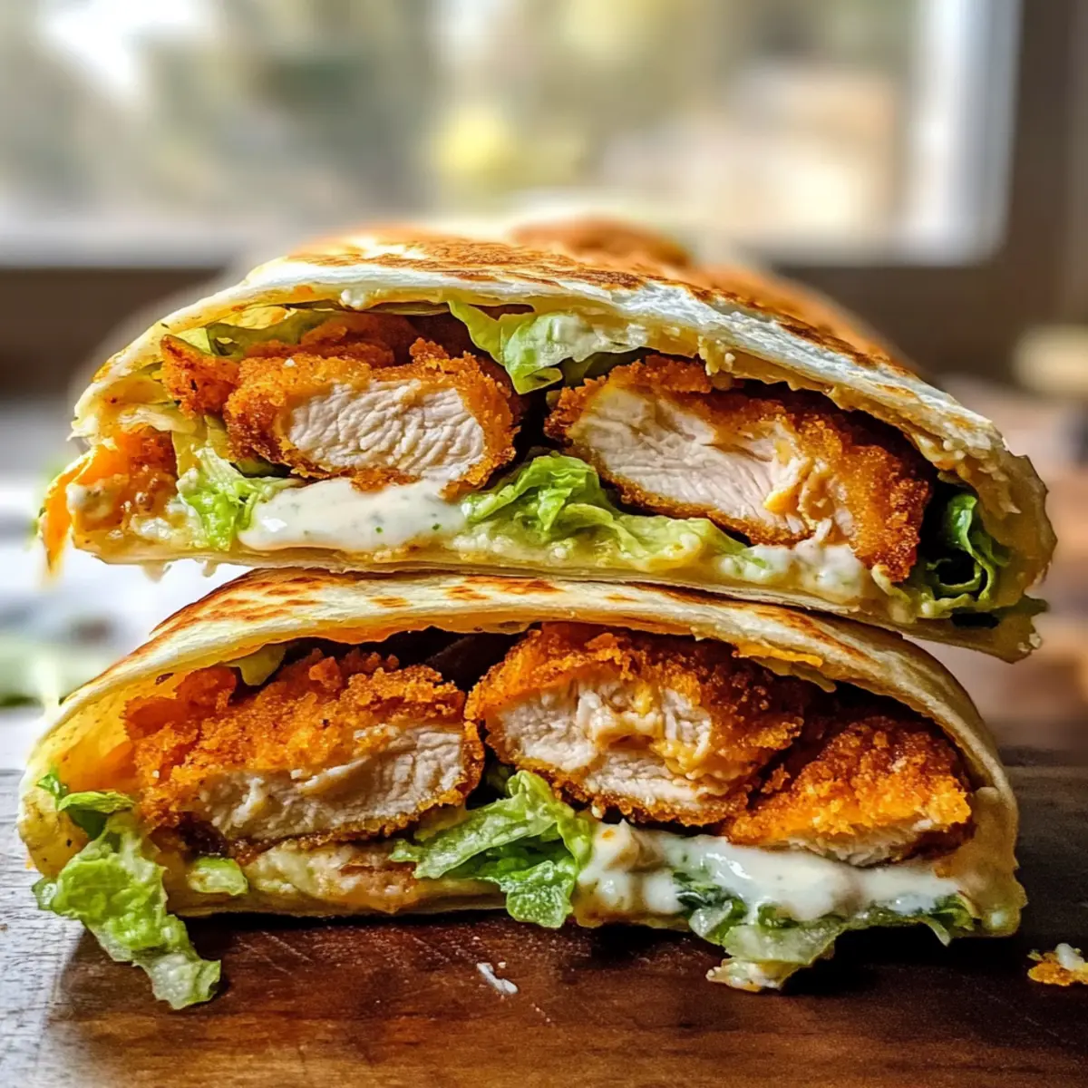 Healthy Chicken Crunch Wrap jmjwbt