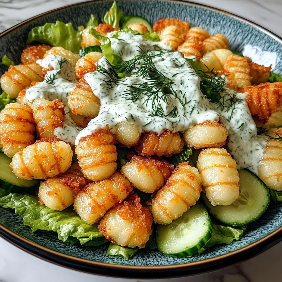 Knuspriger Gnocchi Salat wlshal