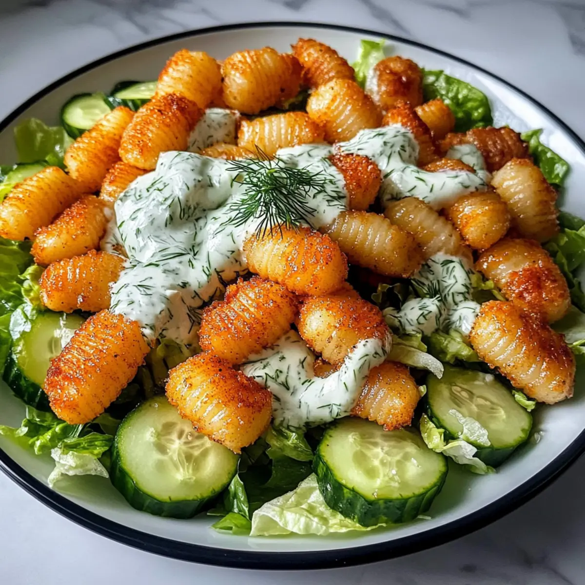 Knuspriger Gnocchi Salat yrjeam