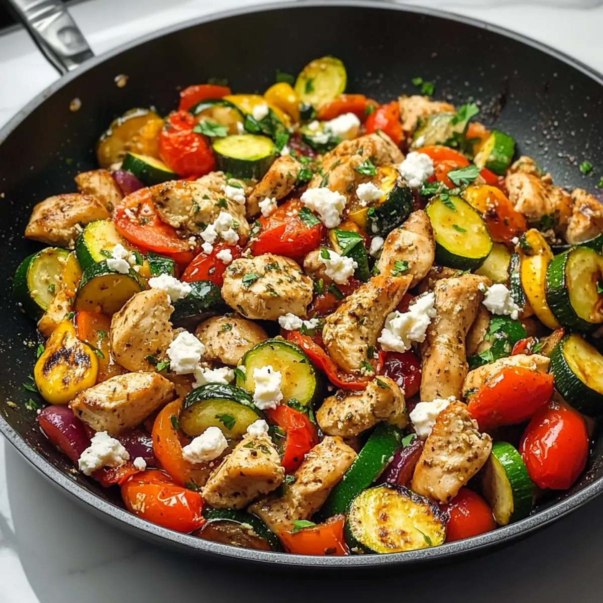 Mittelmeer-Hühnchen-Pfanne Rezept Zutaten: - 500 g Hühnchenbrustfilet - 2 Esslöffel Olivenöl - 1 Zwiebel - 2 Knoblauchzehen - 1 Paprika - 1 Zucchini - 200 g Cherrytomaten - 150 g Spinat - 1 Teelöffel Oregano - Salz - Pfeffer Anleitung: 1. Hühnchen in Streifen schneiden. 2. Öl in einer Pfanne erhitzen. 3. Zwiebel und Knoblauch hinzufügen und anbraten. 4. Hühnchenstreifen dazugeben und braten, bis sie durchgegart sind. 5. Paprika und Zucchini hinzufügen und weiter braten. 6. Cherrytomaten und Spinat einrühren. 7. Mit Oregano, Salz und Pfeffer würzen und servieren.