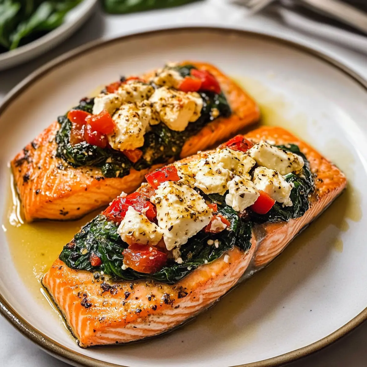 Stuffed Salmon With Spinach Feta yusbtr