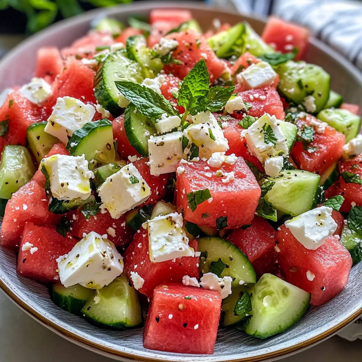 Watermelon Cucumber Feta Salad cav59i