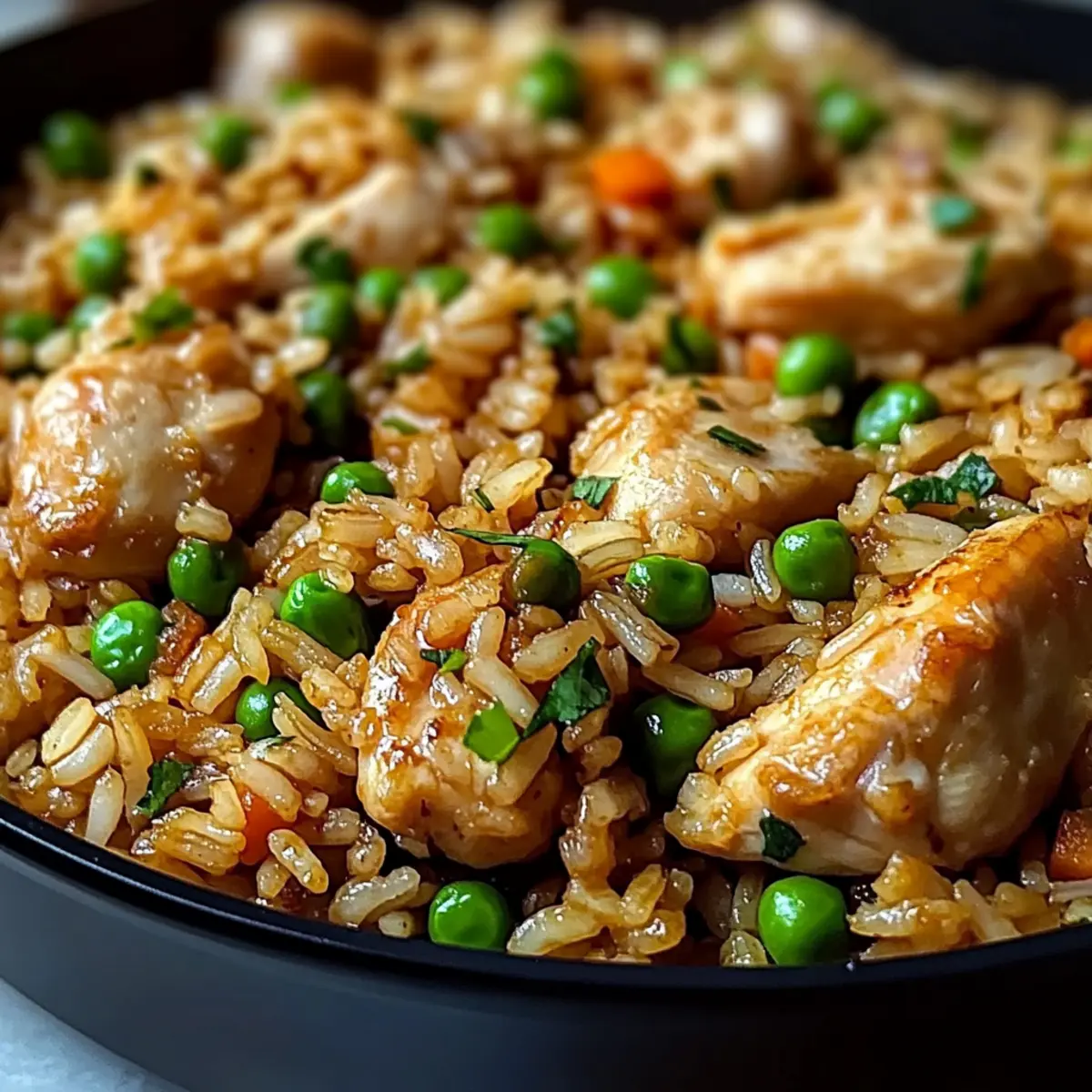 knuspriger gebratener Reis mit KnoblauchhA¤hnchen h1q12m