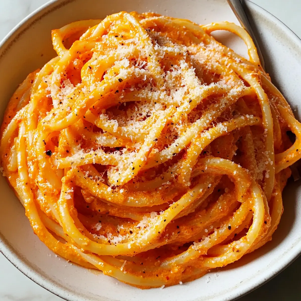 10 Minute Creamy Red Pepper Pasta Sauce Quick Cozy and Delicious p6pihy