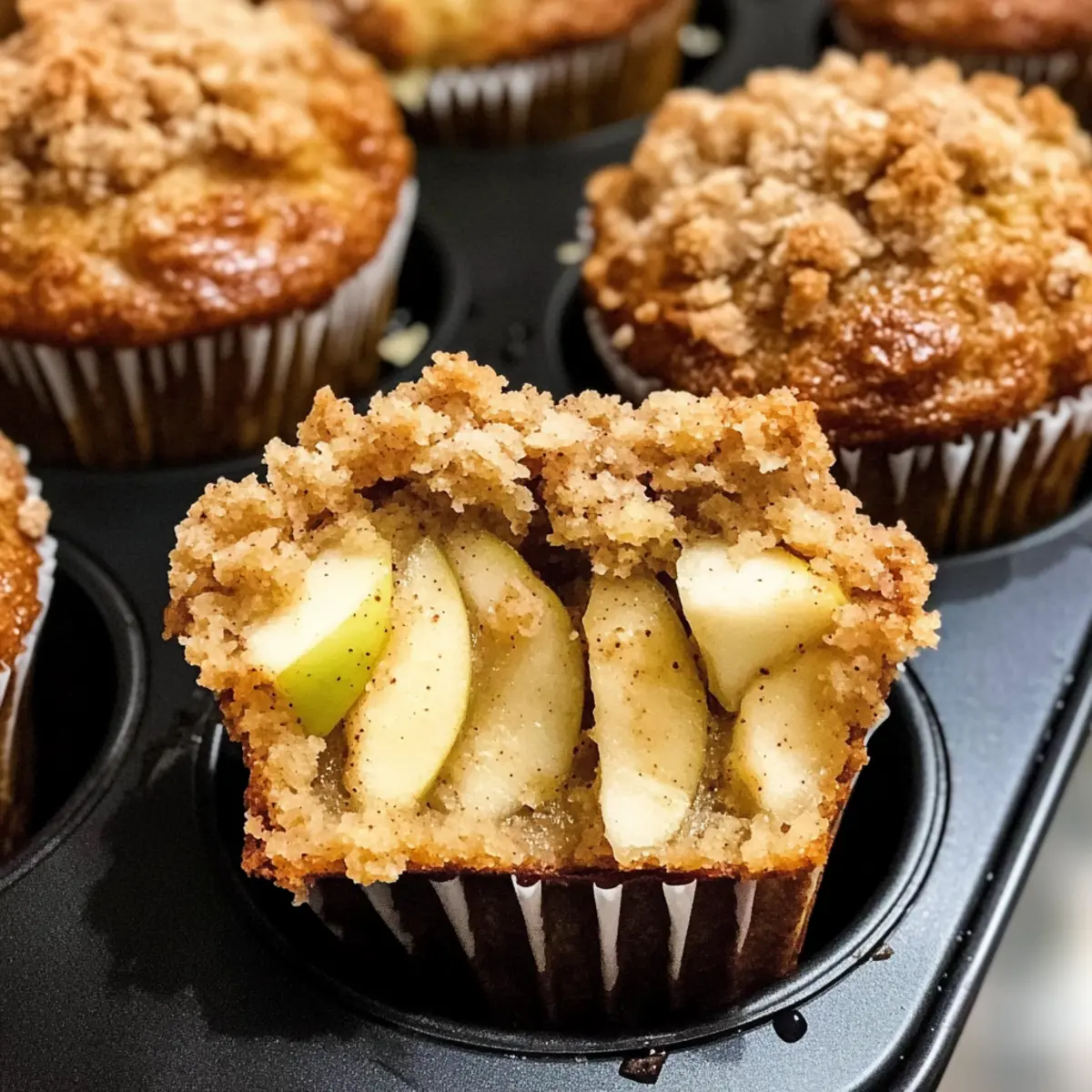 Apfel-Zimt-Muffins mit Streuseltopping