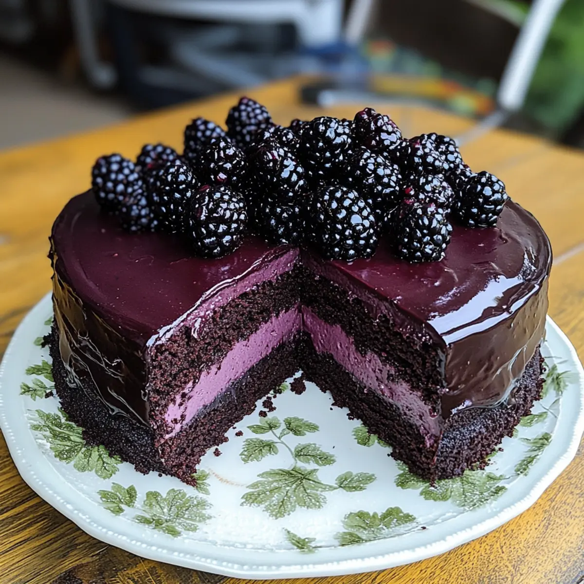 Brombeer Samt Gotik Kuchen