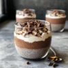 Kakaohaltige Horchata Chia Pudding Parfait