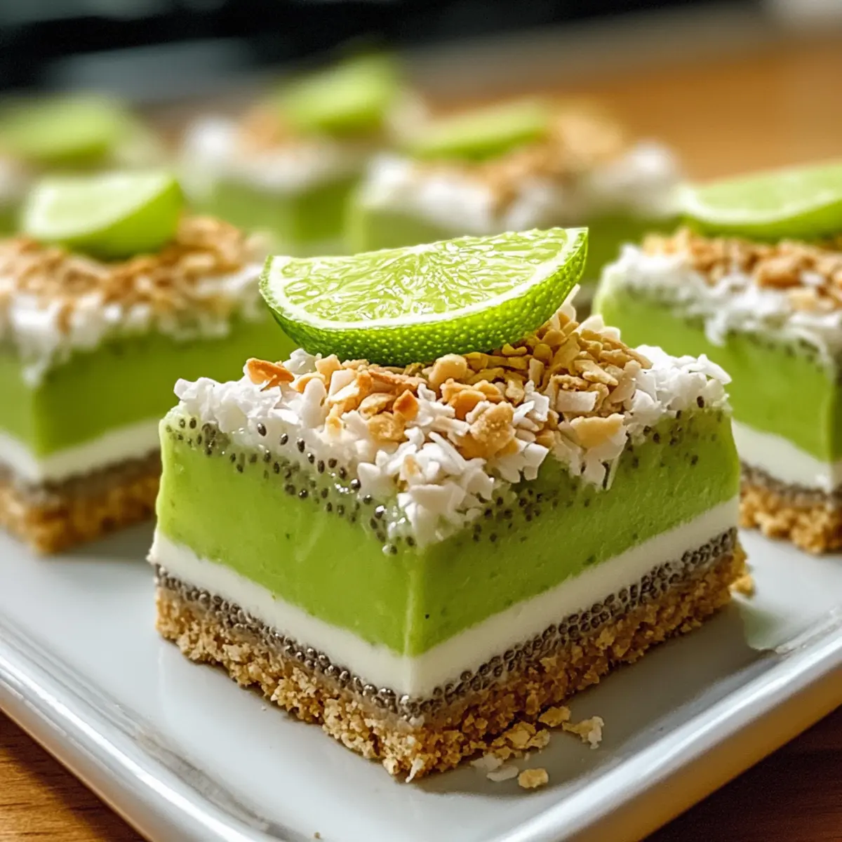 Coconut Lime Chia Pudding Bars hafrtf