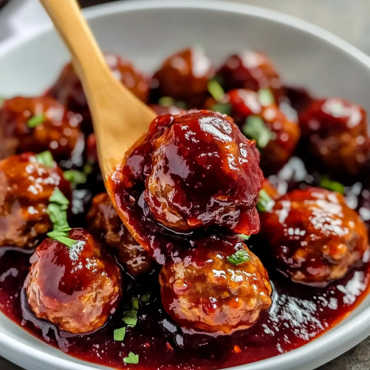 Cranberry Fleischbällchen im Slow Cooker Rezept