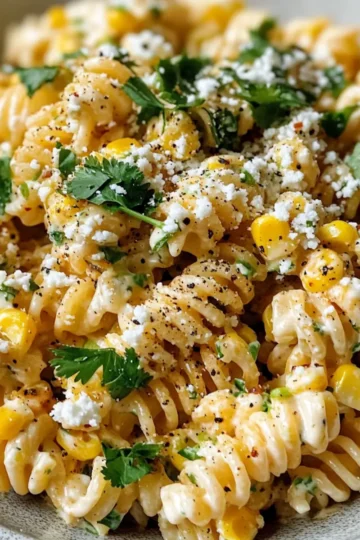 Cremiger mexikanischer Straßenmais-Pastasalat – Eine gewagte, cremige Wendung eines Sommerfavoriten