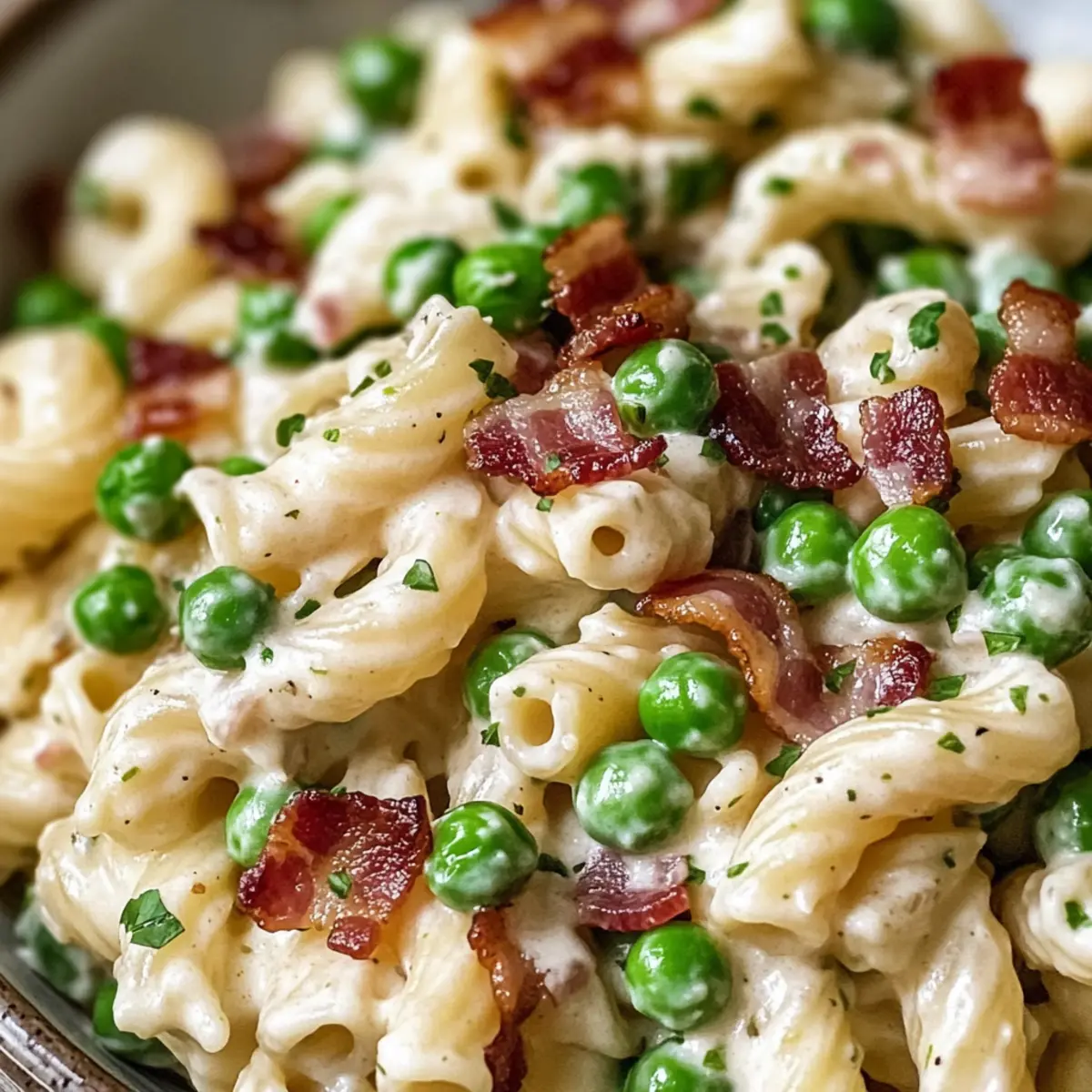 Creamy Pasta Salad with Bacon Peas A Comforting Classic with Fresh Bite y0lemi