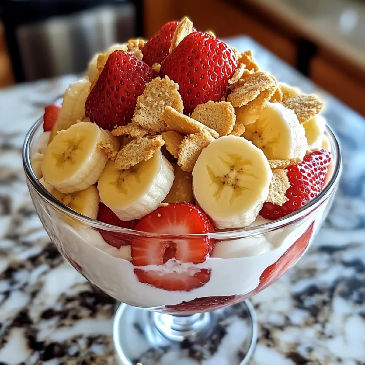 Cremiger Erdbeer-Bananenpudding zur Versüßung Deines Tages