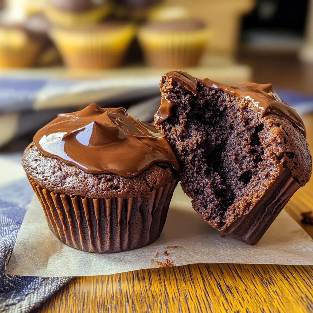 Leckere Doppelte Schokoladenmuffins