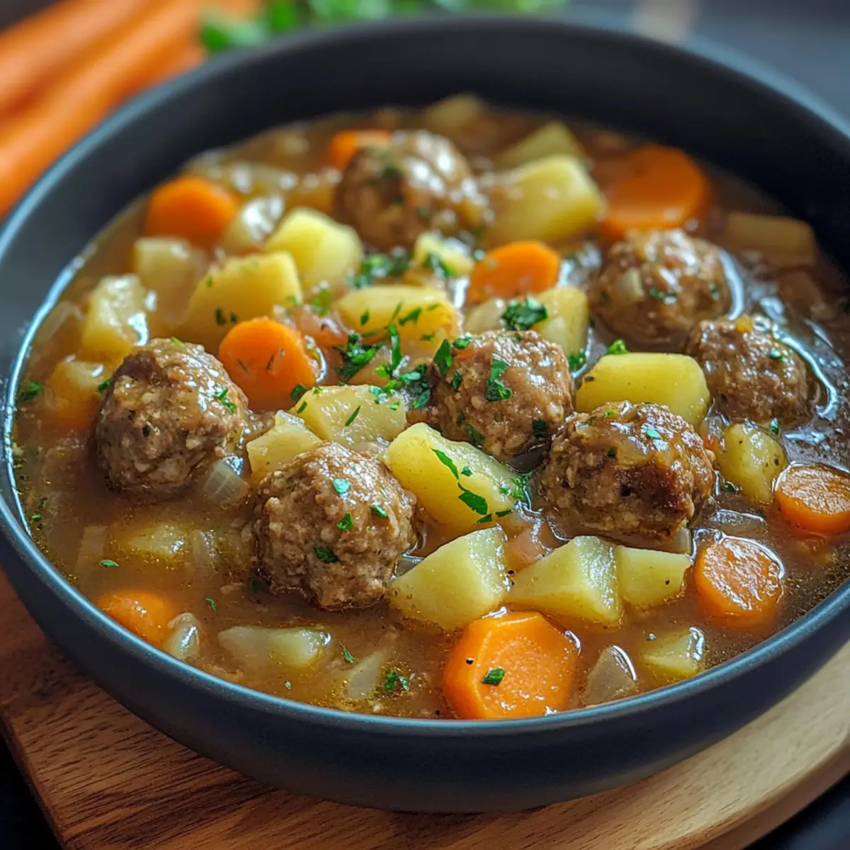 Einfacher HackbA¤llchen Eintopf mit GemA¼se und Risoni r9lmre