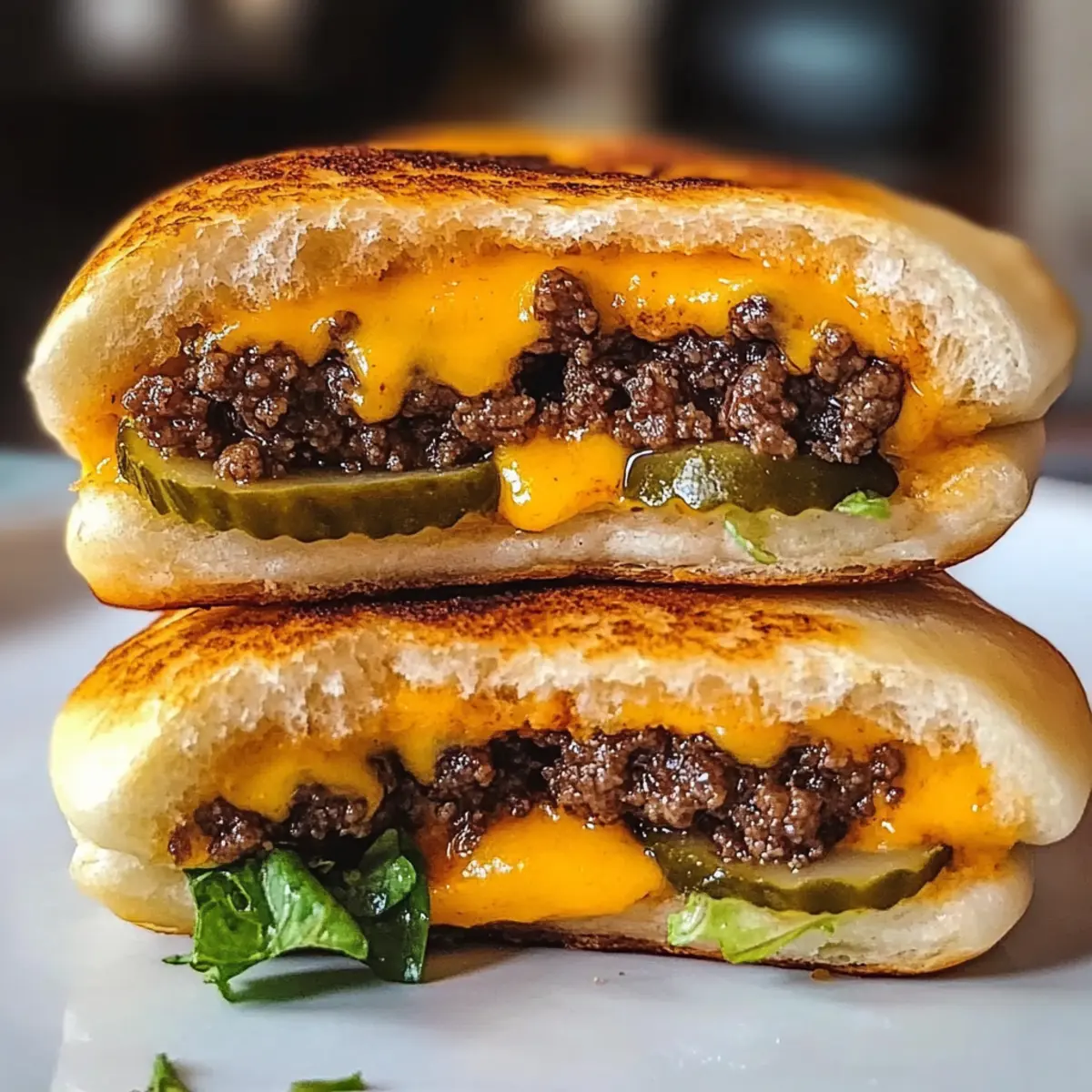 Fladenbrote gefA¼llt mit Cheeseburger mdbi5e