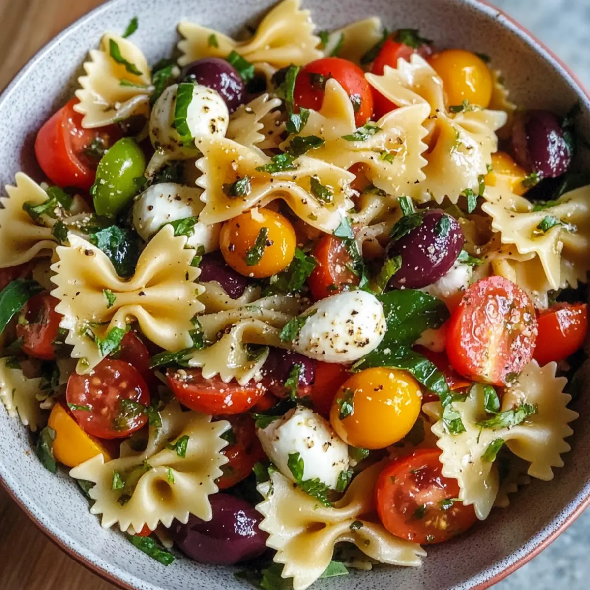 Italian Bow Tie Pasta Salad A Colorful Classic Bursting with Fresh Flavor aq55oc