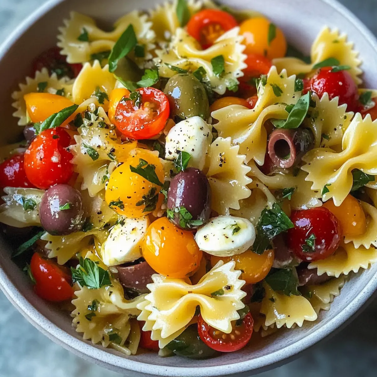 Italian Bow Tie Pasta Salad A Colorful Classic Bursting with Fresh Flavor ei2dlb