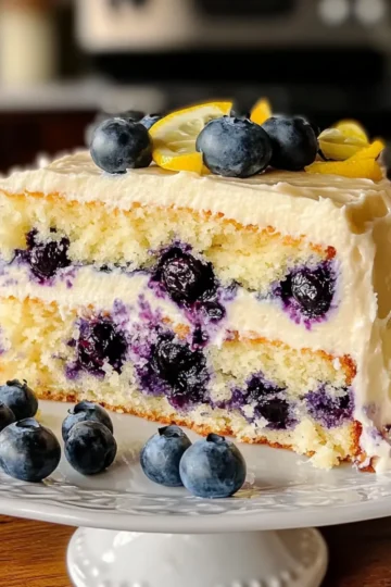 Zitronen-Blaubeer-Schichtkuchen Rezept Zutaten: - 2 1/2 Tassen Mehl - 2 1/2 Teelöffel Backpulver - 1/2 Teelöffel Salz - 1 Tasse Butter, weich - 2 Tassen Zucker - 4 große Eier - 1 Teelöffel Vanilleextrakt - 1 Tasse Milch - Saft und Schale von 2 Zitronen - 2 Tassen frische Blaubeeren Für das Frosting: - 1 Tasse Butter, weich - 4 Tassen Puderzucker - 1/4 Tasse Milch - Saft und Schale von 1 Zitrone - Frische Blaubeeren zur Dekoration Anleitung: 1. Ofen auf 180 °C vorheizen. Kuchenformen einfetten und mit Mehl bestäuben. 2. Mehl, Backpulver und Salz in einer Schüssel vermengen. 3. Butter und Zucker in einer großen Schüssel cremig schlagen. Eier nacheinander hinzufügen und gut vermengen. 4. Vanille, Milch, Zitronensaft und -schale unterrühren. 5. Mehlmischung nach und nach hinzufügen und gut vermengen. Blaubeeren vorsichtig unterheben. 6. Teig gleichmäßig auf die vorbereiteten Formen verteilen und ca. 25-30 Minuten backen, bis ein Zahnstocher sauber herauskommt. 7. Kuchen abkühlen lassen. 8. Für das Frosting Butter cremig schlagen, Puderzucker, Milch, Zitronensaft und -schale hinzufügen und gut vermengen. 9. Kuchen mit Frosting schichten und dekorieren. Frische Blaubeeren obenauf geben. 10. Kühlen und servieren.