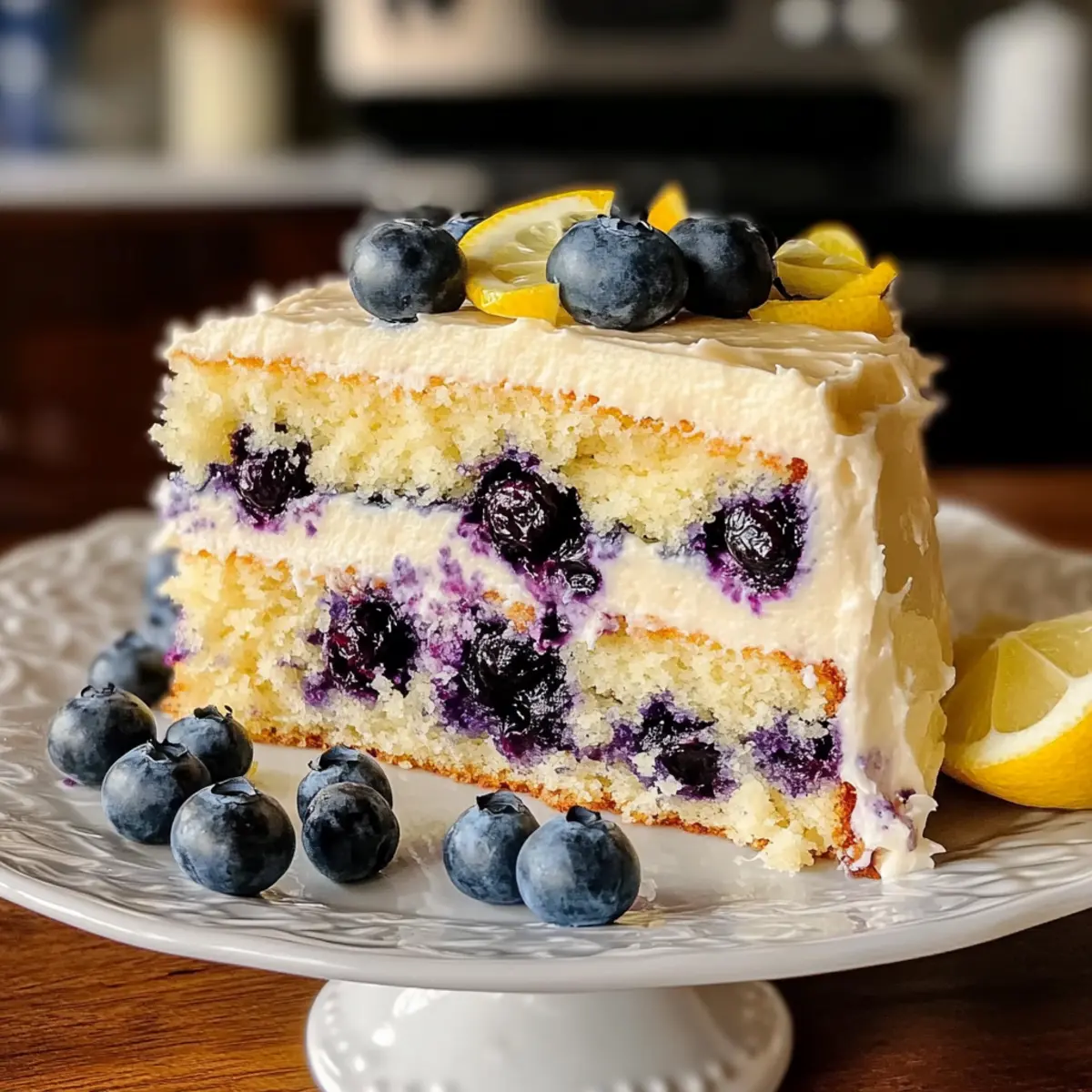 Zitronen-Blaubeer-Schichtkuchen Rezept Zutaten: - 2 1/2 Tassen Mehl - 2 1/2 Teelöffel Backpulver - 1/2 Teelöffel Salz - 1 Tasse Butter, weich - 2 Tassen Zucker - 4 große Eier - 1 Teelöffel Vanilleextrakt - 1 Tasse Milch - Saft und Schale von 2 Zitronen - 2 Tassen frische Blaubeeren Für das Frosting: - 1 Tasse Butter, weich - 4 Tassen Puderzucker - 1/4 Tasse Milch - Saft und Schale von 1 Zitrone - Frische Blaubeeren zur Dekoration Anleitung: 1. Ofen auf 180 °C vorheizen. Kuchenformen einfetten und mit Mehl bestäuben. 2. Mehl, Backpulver und Salz in einer Schüssel vermengen. 3. Butter und Zucker in einer großen Schüssel cremig schlagen. Eier nacheinander hinzufügen und gut vermengen. 4. Vanille, Milch, Zitronensaft und -schale unterrühren. 5. Mehlmischung nach und nach hinzufügen und gut vermengen. Blaubeeren vorsichtig unterheben. 6. Teig gleichmäßig auf die vorbereiteten Formen verteilen und ca. 25-30 Minuten backen, bis ein Zahnstocher sauber herauskommt. 7. Kuchen abkühlen lassen. 8. Für das Frosting Butter cremig schlagen, Puderzucker, Milch, Zitronensaft und -schale hinzufügen und gut vermengen. 9. Kuchen mit Frosting schichten und dekorieren. Frische Blaubeeren obenauf geben. 10. Kühlen und servieren.