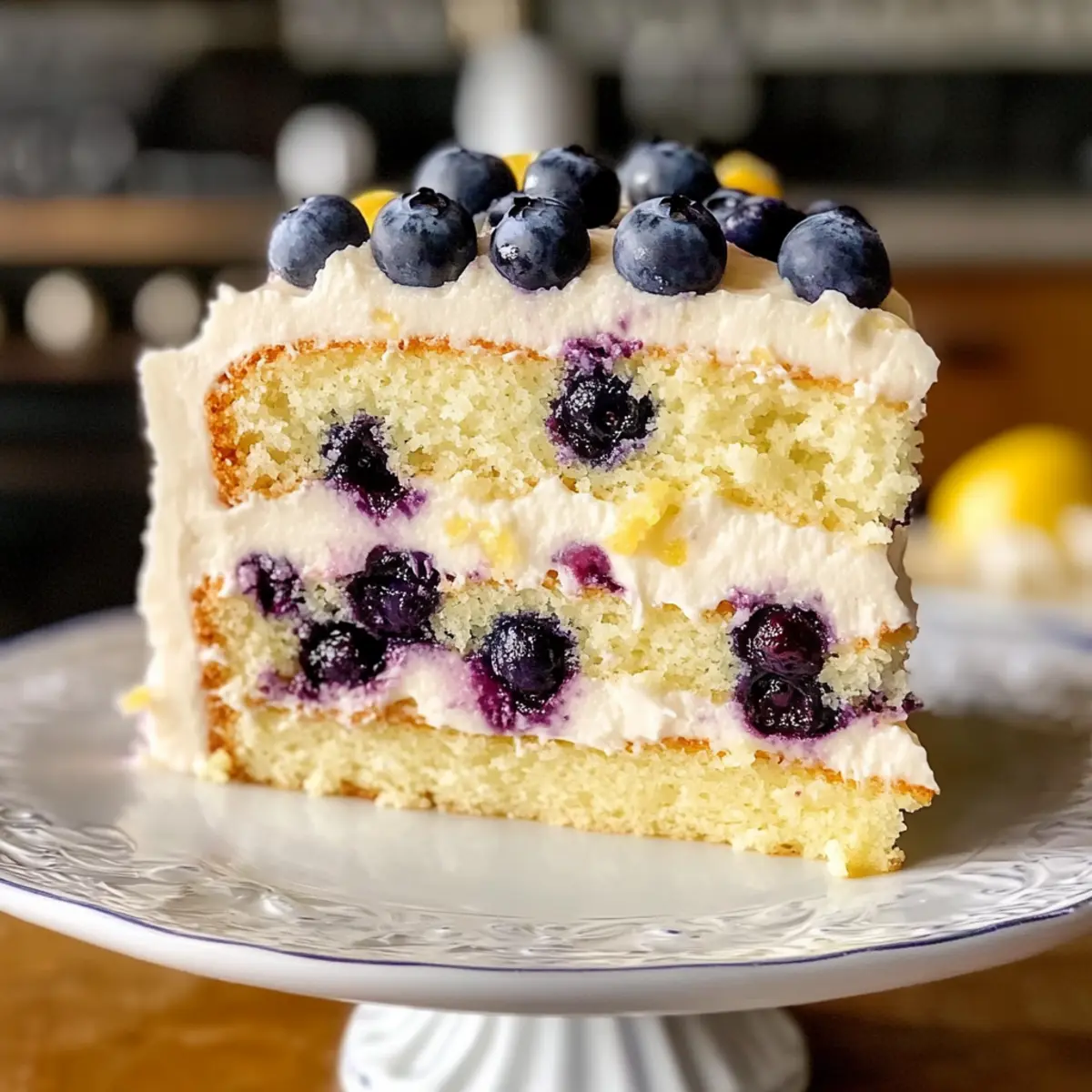 Lemon Blueberry Layer Cake Recipe rte59i