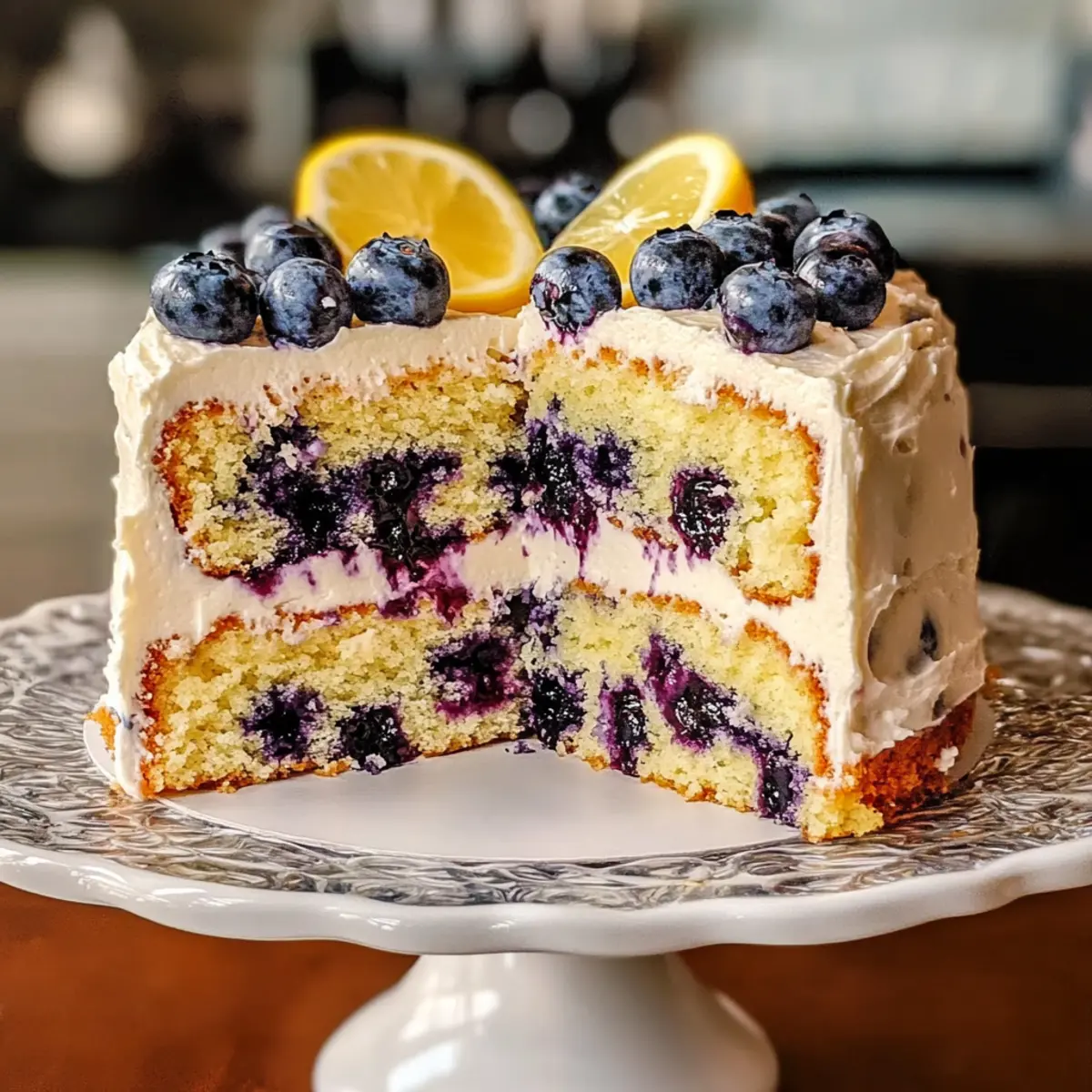 Lemon Blueberry Layer Cake Recipe rwqcjz