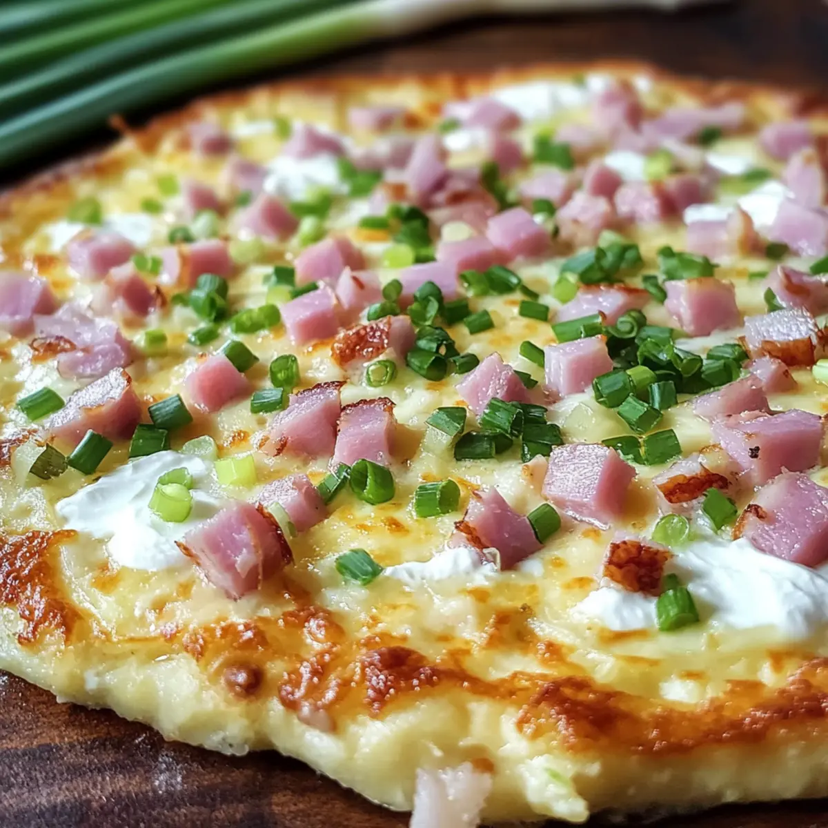Niedrig Kohlenhydrate-Flammkuchen Rezept mit Quark