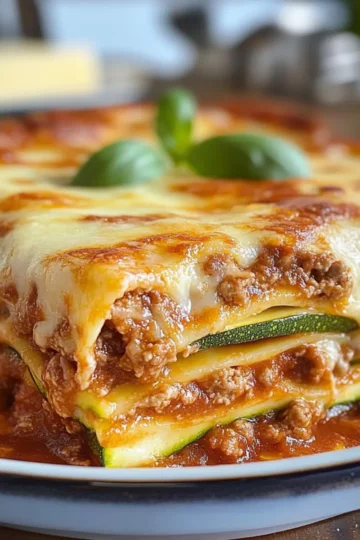 Niedrig-Kohlenhydrat Zucchini Lasagne