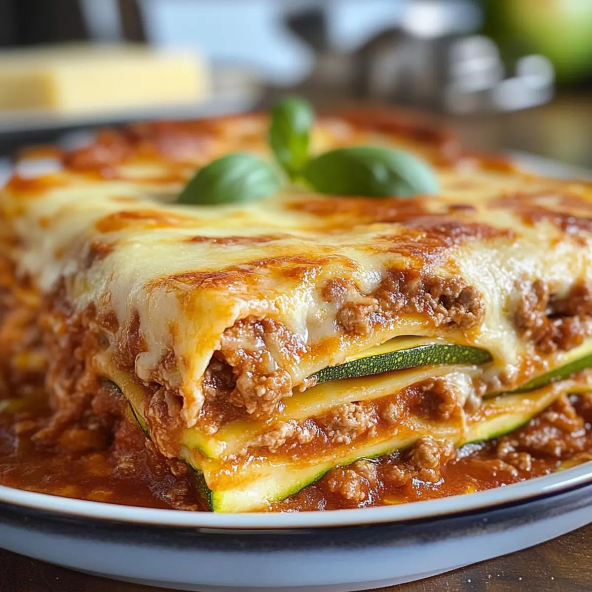 Niedrig-Kohlenhydrat Zucchini Lasagne