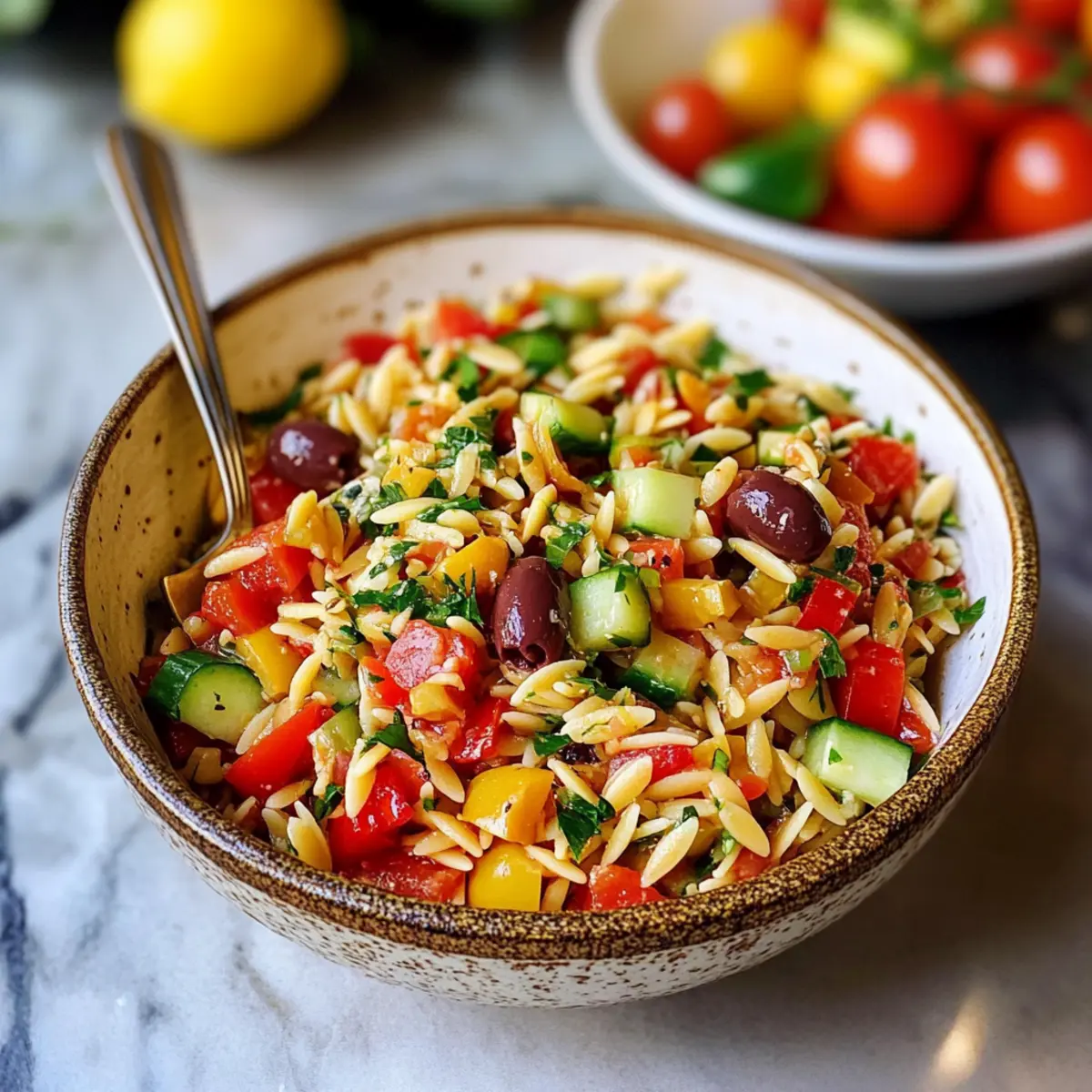 Mediterraner Orzo Salat
