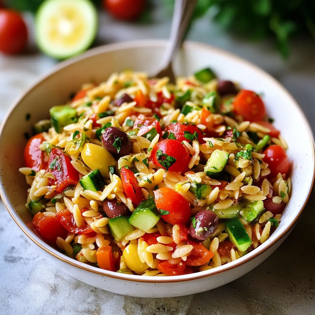 Mediterraner Orzo Salat w7hwob