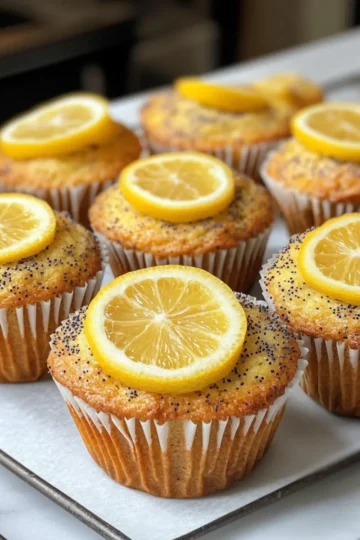 Meyer-Zitronen-Mohnsamen-Muffins