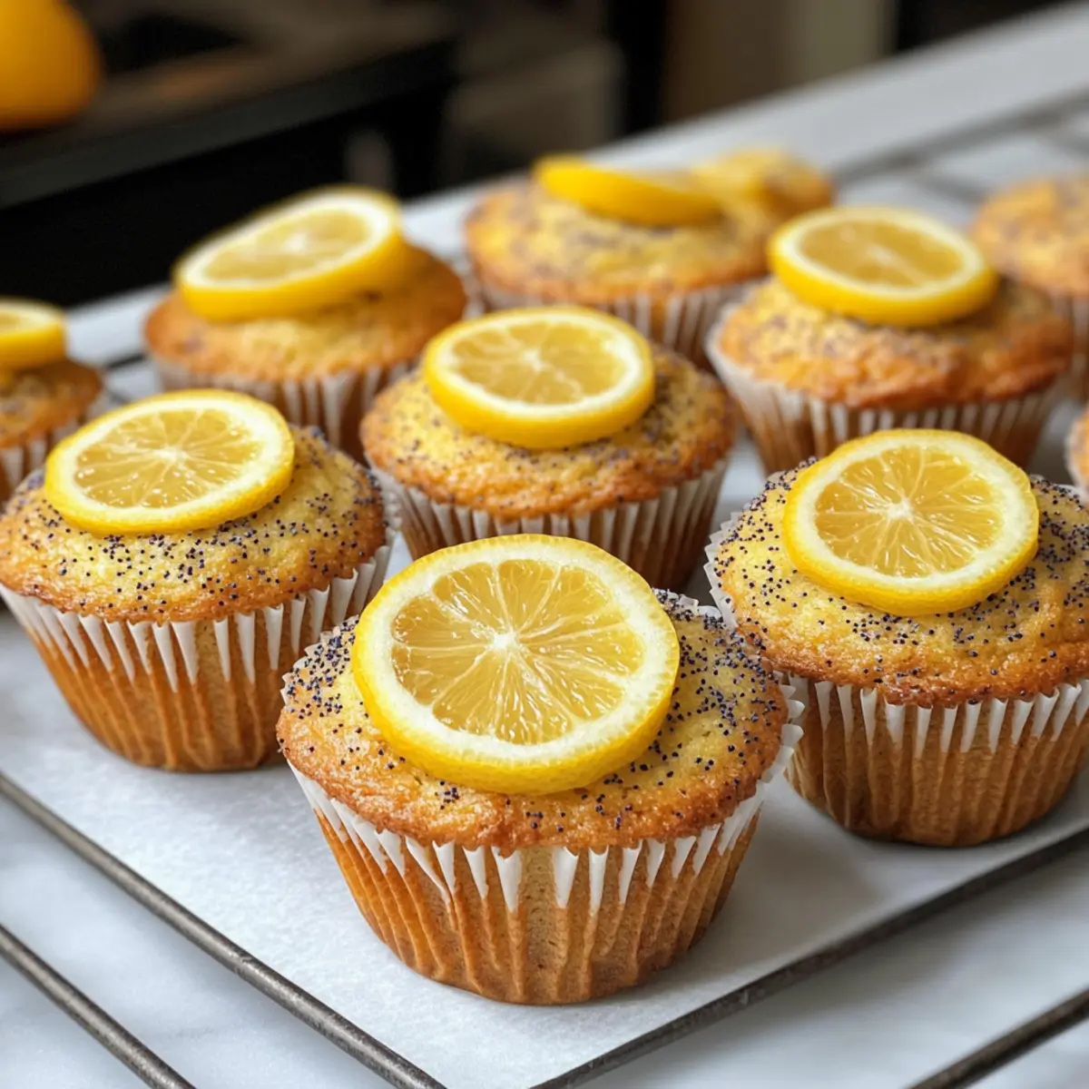 Meyer-Zitronen-Mohnsamen-Muffins