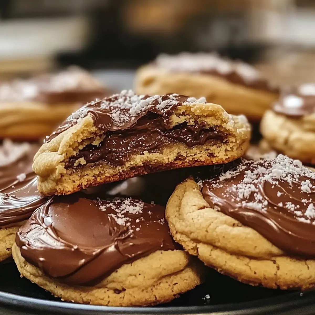 Mit Nutella gefA¼llte Kekse lfna7l