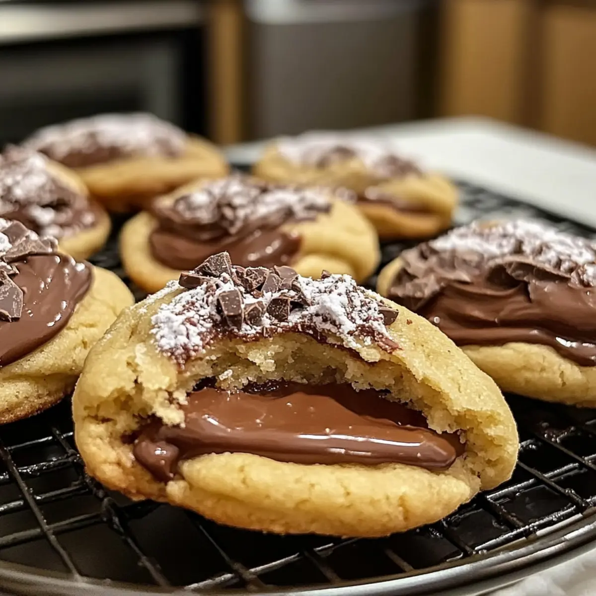 Mit Nutella gefüllte Kekse