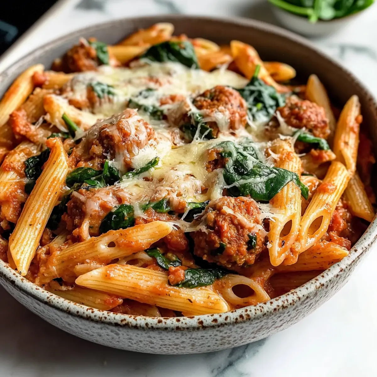 No Boil Baked Penne with Meatballs Recipe kuymw7