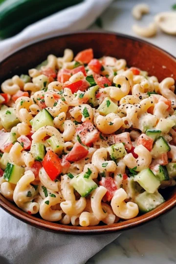 Nudelsalat ohne Mayonnaise