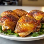 Knusprige Knoblauch-Parmesan-Hähnchenschenkel Rezept