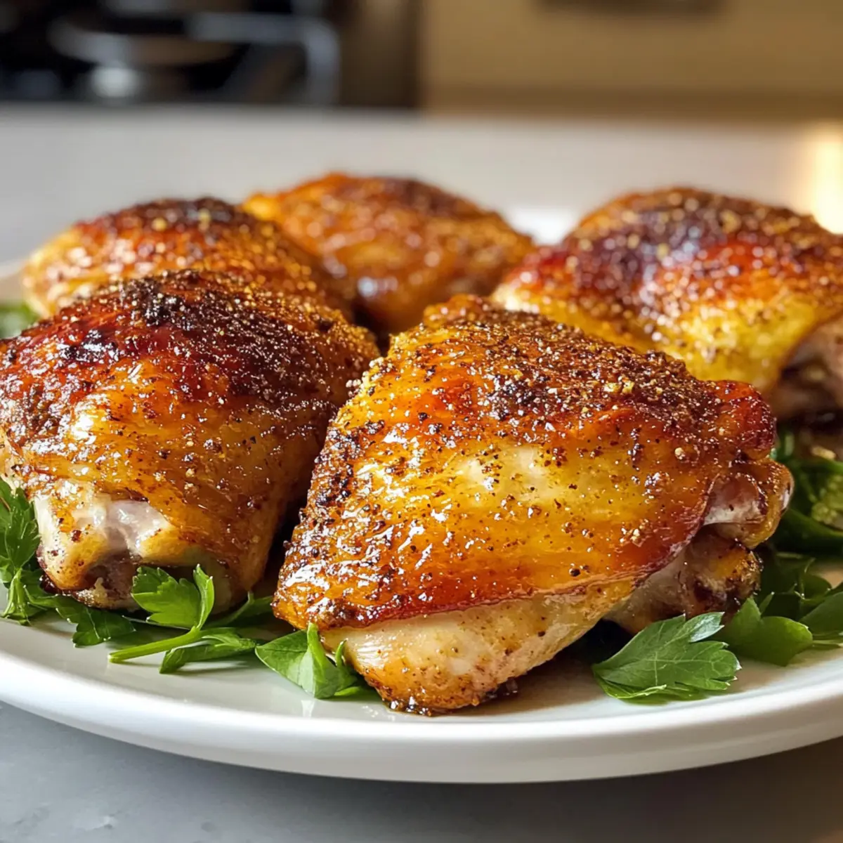 Ofengebackene Hähnchenschenkel Rezept