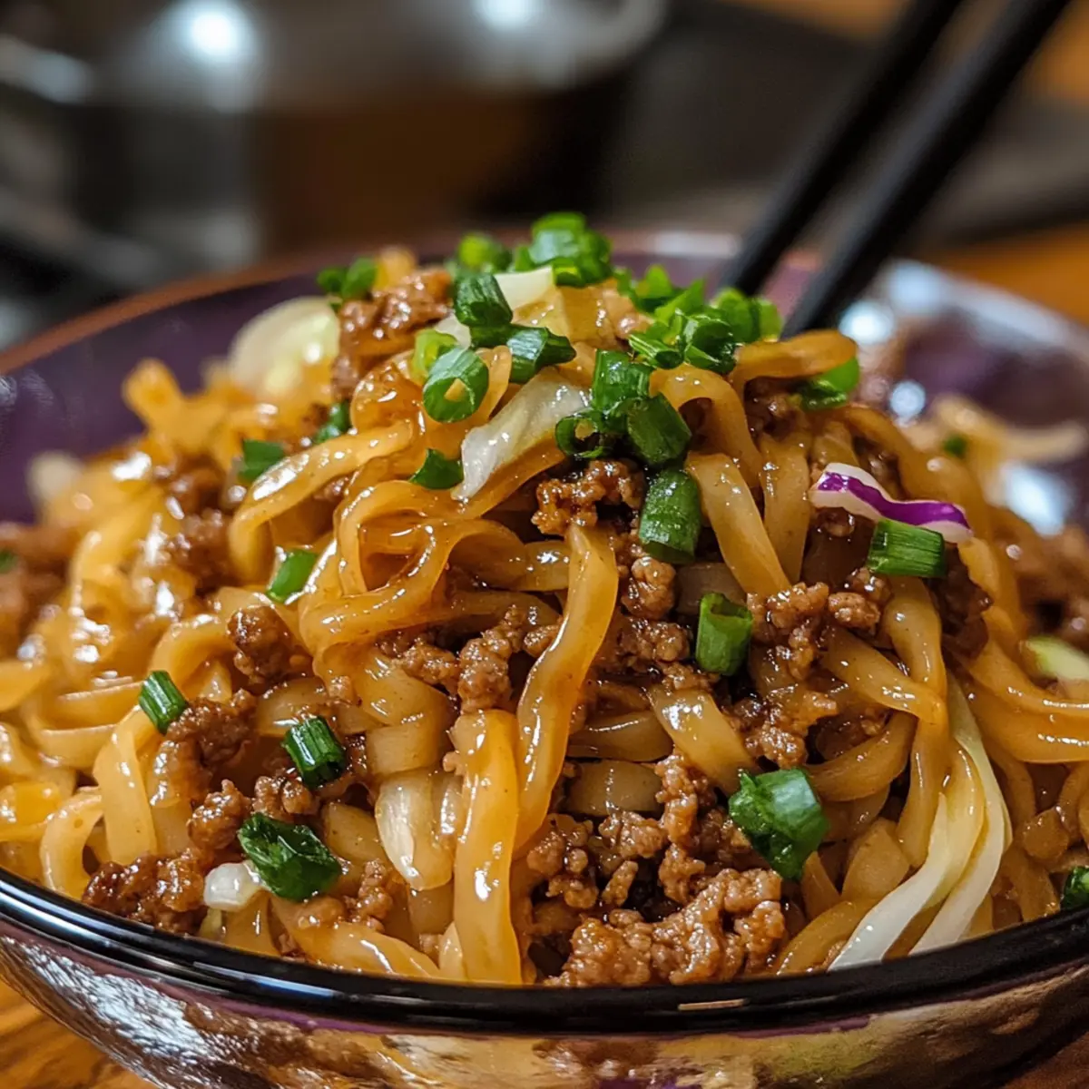 Potsticker Noodle Bowl with Pork Cabbage Slaw bepdab