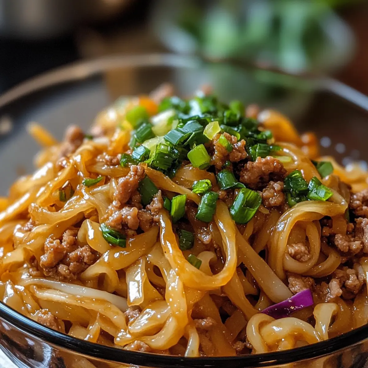 Potsticker Noodle Bowl with Pork Cabbage Slaw pfcpzo